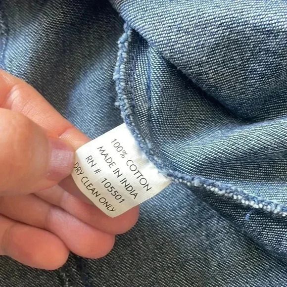 Double D Ranch Faux Fur & Jewel Denim Jacket Sz XS - Picture 6 of 7